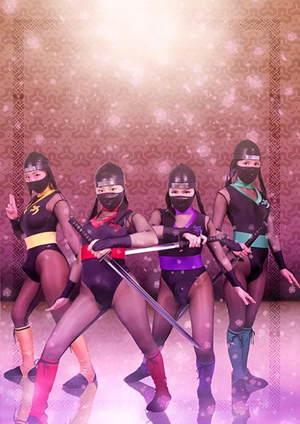 |GHKQ-54| Hermaphrodite Female Ninja Group: Pervert Pleasure Moe Kurashina Kanon Kuga Rin Hayama Yurika Amane hermaphrodite female ninja special effects